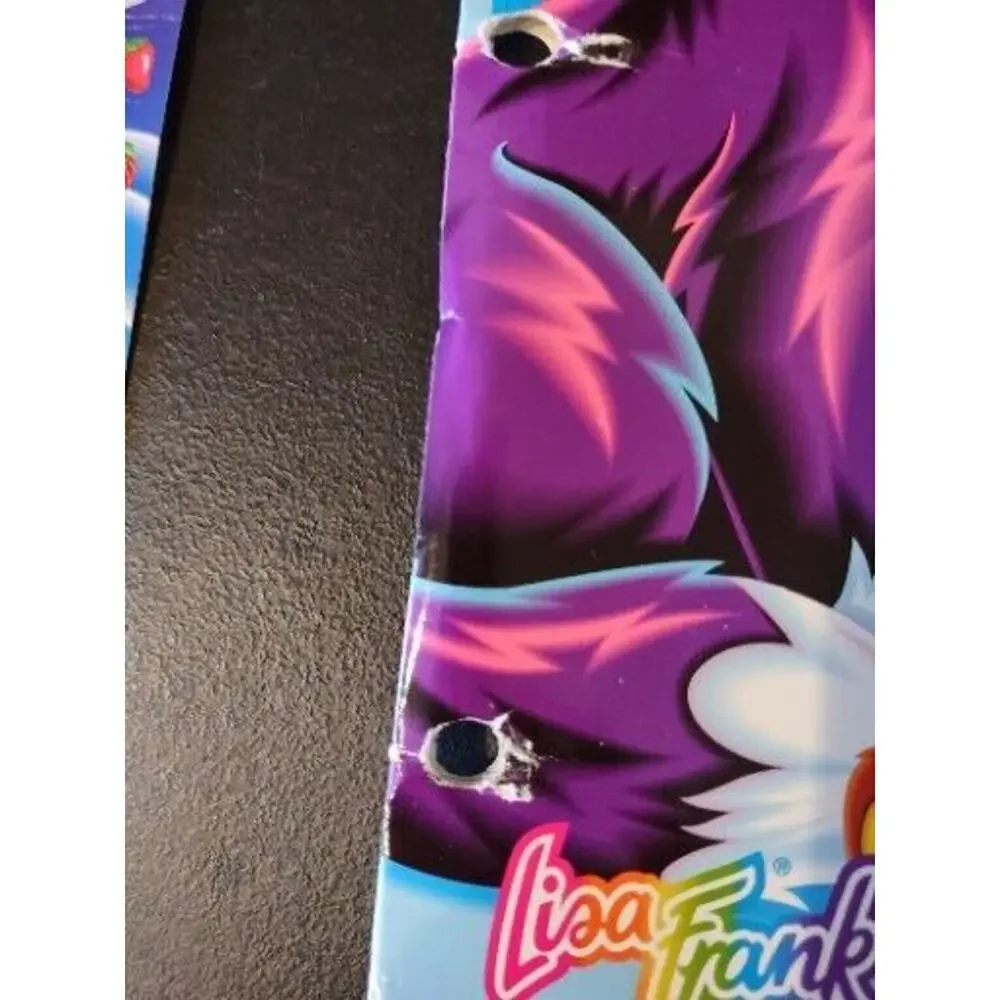 Vintage Lisa Frank Purrfect Playtime Kittens 2 Pocket Folder Scentsation Sticker
